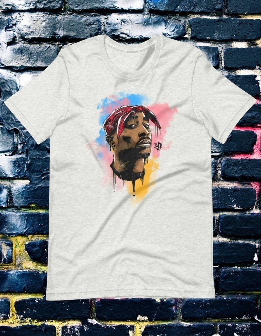 2 Pac Street Art 90s Retro Style T Shirt Unisex Tupac Shakur